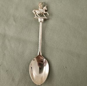 Vintage W.A.P.W Great Britain Horse And Knight Silver Plated Collectible Spoon‎